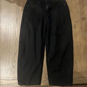 Old Navy Black Barrel Leg Pants